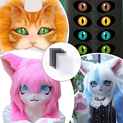 10枚 2種類のスタイルのプラスチックメッシュキャンバスシート  塩ビシート  刺繍用  アクリル毛糸クラフト  ニットとかぎ針編みのプロジェクト  ミックスカラー  300x200~210x0.1~0.18mm  5個/スタイル&nbsp;AJEW-CP0009-04