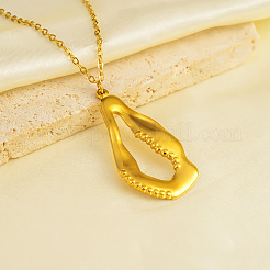 Ocean 304 Stainless Steel Shell Shape Pendant Necklaces for Women&nbsp;WG18B3C-01