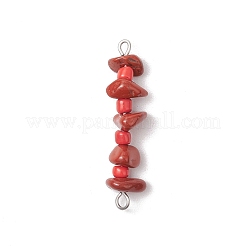 8Pcs 8 Styles Mixed Gemstone Chip Beaded Connector Charms&nbsp;PALLOY-JF03318-02