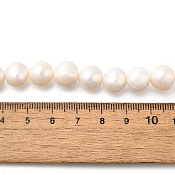天然養殖淡水パールビーズ連売り  ポテト  グレード4a+  雪  10~11mm  穴：0.7mm  約34個/連  13.58~13.78インチ（34.5~35cm）&nbsp;PEAR-I007-07U-04B