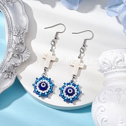 Glass Seed Beads Dangle Earrings&nbsp;EJEW-MZ00219-02