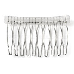 304ステンレススチールとプラスチックのヘアコーム金具  ステンレス鋼色  44x67x4mm&nbsp;MAK-K021-07B-P