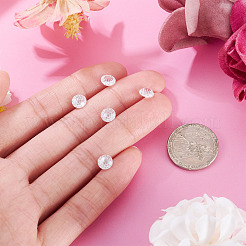 キュービックジルコニアカボション  多面カット  ダイヤモンド  透明  6x4.5mm&nbsp;ZIRC-TA0001-31