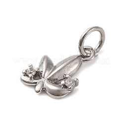 Brass Micro Pave Clear Cubic Zirconia Charms&nbsp;KK-P308-72P