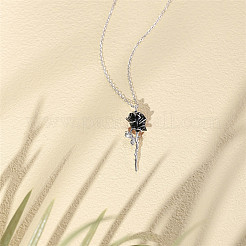 Rose Rhodium Plated 925 Sterling Silver Pendant Necklaces&nbsp;JN994D