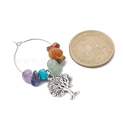 Alloy Tree of Life Wine Glass Charm&nbsp;AJEW-JO00214