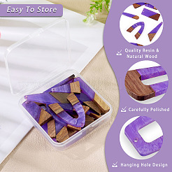 20Pcs 10 Styles Resin & Wood Pendants&nbsp;WOOD-TA0002-67A