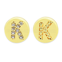 Brass Micro Pave Clear Cubic Zirconia Beads&nbsp;KK-T030-LA843-KX3