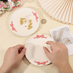 2Pcs Porcelain Plates&nbsp;AJEW-GL0003-46