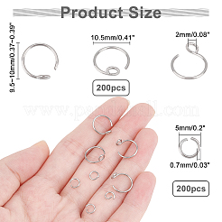 200Pcs 316 Surgical Stainless Steel Earring Hooks&nbsp;DIY-DC0001-49