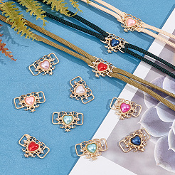 14Pcs 7 Colors Alloy Rhinestone Shoelace Charms&nbsp;FIND-GO0001-51