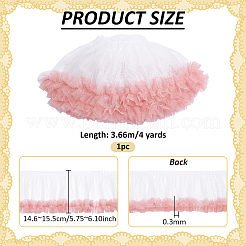 4Yards Polyester Pleated Lace Trim&nbsp;OCOR-PH0007-69C