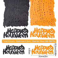 プラスチック製の紙吹雪  ハロウィンの装飾パーティーの好意のために  ミックスカラー  51x22.5x0.3mm&nbsp;DIY-SC0026-83D
