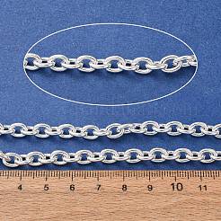 304ステンレススチールアズキチェーン  溶接されていない  スプールで  銀  8x6x1.5mm&nbsp;SA-CBA4160-07S