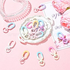 14本7色合金スイベルクラスプ  オーバル  ミックスカラー  39x16x6.5mm  穴：10.5x10mm  2個/カラー&nbsp;FIND-CJZ0001-012