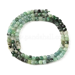 Gradient Color Natural Emerald Beads Strands&nbsp;G-K376-D04-4x4mm