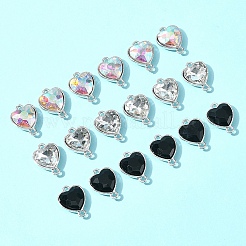 18Pcs 3 Colors Alloy Glass Links/Connectors&nbsp;GLAA-FS0001-95