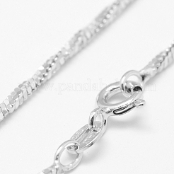 Anti-Tarnish Sterling Silver Snake Chain Necklaces&nbsp;STER-F028-09P