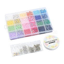 DIY Evil Eye Necklace Bracelet Making Kit&nbsp;DIY-YW0006-14