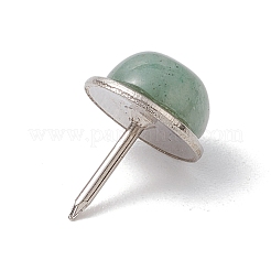Half Round Natural & Synthetic Mixed Stone Cabochon Map Pins&nbsp;AJEW-TB00019