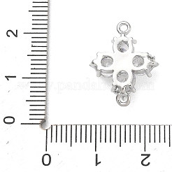 Brass Pave Clear Cubic Zirconia Connector Charms&nbsp;CU-G605-01P