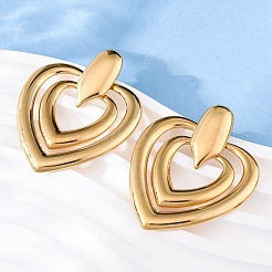 304 Stainless Steel Stud Earrings&nbsp;EJEW-Z098-10G