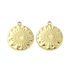 304ステンレスペンダント  花のチャーム  14KGP本金メッキ  16.5x14.5x2mm  穴：1.5mm&nbsp;STAS-L269-020G
