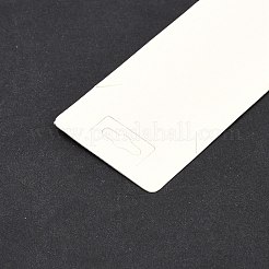紙のネックレスのディスプレイカード  長方形  ホワイト  19.5x4x0.06cm&nbsp;CDIS-G009-08