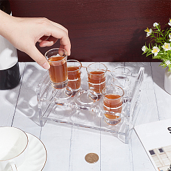 Acrylic Holders for 6 Round Shot Glasses&nbsp;AJEW-WH0473-04
