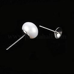 天然な培養された淡水パールビーズ  グレード3 A  片穴  ロンデル  フローラルホワイト  7~8x6mm  穴：0.8mm  66個/ボードについて&nbsp;PEAR-P056-050