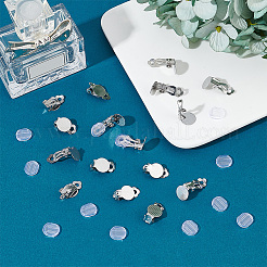 60Pcs 2 Size 304 Stainless Steel Clip-on Earring Findings&nbsp;STAS-UN0040-60