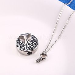316L Stainless Steel Urn Pendants&nbsp;BOTT-PW0001-087B-AS