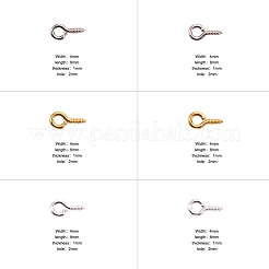 1 Box Three Colors Iron Screw Eye Pin Peg Bails&nbsp;IFIN-X048-01