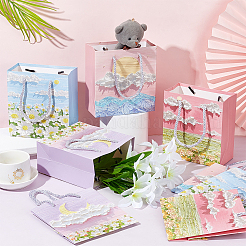 24Pcs 4 Styles Paper Gift Bags with Polyester Handles&nbsp;CARB-NB0001-13