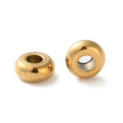 イオンプレーティング（IP）304ステンレスビーズ  ドーナツ  18KGP本金メッキ  4x2mm  穴：1.6mm&nbsp;STAS-C114-19G