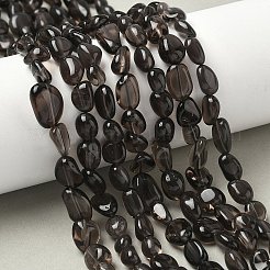 天然氷オブシディアンビーズ連売り  ナゲット  タンブルストーン  6~16x5~9x5~7mm  穴：0.8mm  約45~47個/連  39cm&nbsp;X-G-P497-01A-15