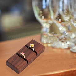 2-Slot Walnut Wood Ring Displays&nbsp;RDIS-WH0001-32A