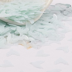 プラスチックスパンコールビーズ  マットなスタイル  縫製工芸品の装飾  魚の尾  淡いターコイズ  10x9x0.4mm&nbsp;PVC-R024-12A