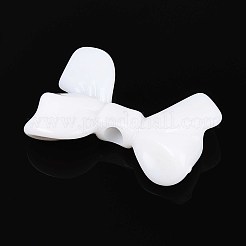 アクリルビーズ  模造ゼリー  蝶結び  ホワイト  23.7x32.7x7.3mm  穴：3.8mm  約69個/144g&nbsp;LS-OACR-H038-43F