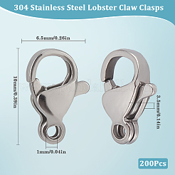 304 Stainless Steel Lobster Claw Clasps&nbsp;STAS-SP0001-73A
