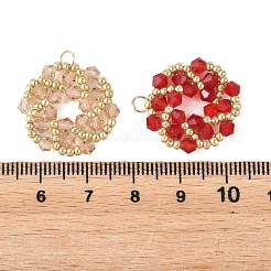 Imitate Austrian Crystal Bicone Glass Beaded Pendants&nbsp;PALLOY-MZ01394
