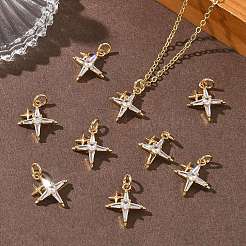SHEGRACE Brass Pave Clear Cubic Zirconia Pendants&nbsp;XGRQ4G002-687G
