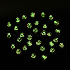 Glow in the Dark Luminous Transparent 8/0 Glass Seed Beads&nbsp;SEED-YWC0001-01I