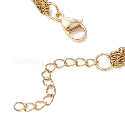 Brass & 304 Stainless Steel Cable Chains Bracelets for Women&nbsp;BJEW-JB12982