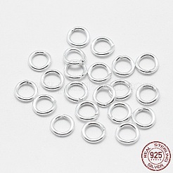 925 Sterling Silver Soldered Closed Jump Rings&nbsp;STER-F032-08S-0.7x4