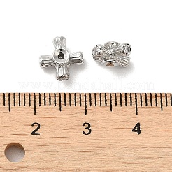 Rack Plating Brass Micro Pave Cubic Zirconia Beads&nbsp;KK-F863-11P