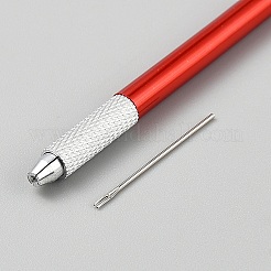 人形の毛根立てホルダーツールセット  かぎ針編みフックを含む  針  人形のためのかつらツールアクセサリー用品  ステンレス鋼色  0.9mm&nbsp;TOOL-WH0001-74B