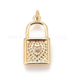 Brass Micro Pave Cubic Zirconia Pendants&nbsp;KK-A161-30G-A