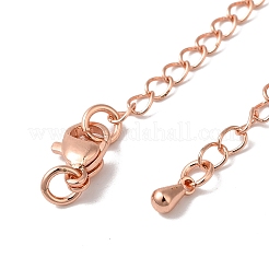 Rack Plating Brass Ends with Chain and Clasps&nbsp;KK-F873-01RG-01