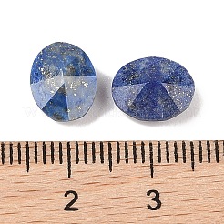 天然石ラピスラズリカボション  オーバル  多面カット  10x8x4mm&nbsp;G-C146-02B